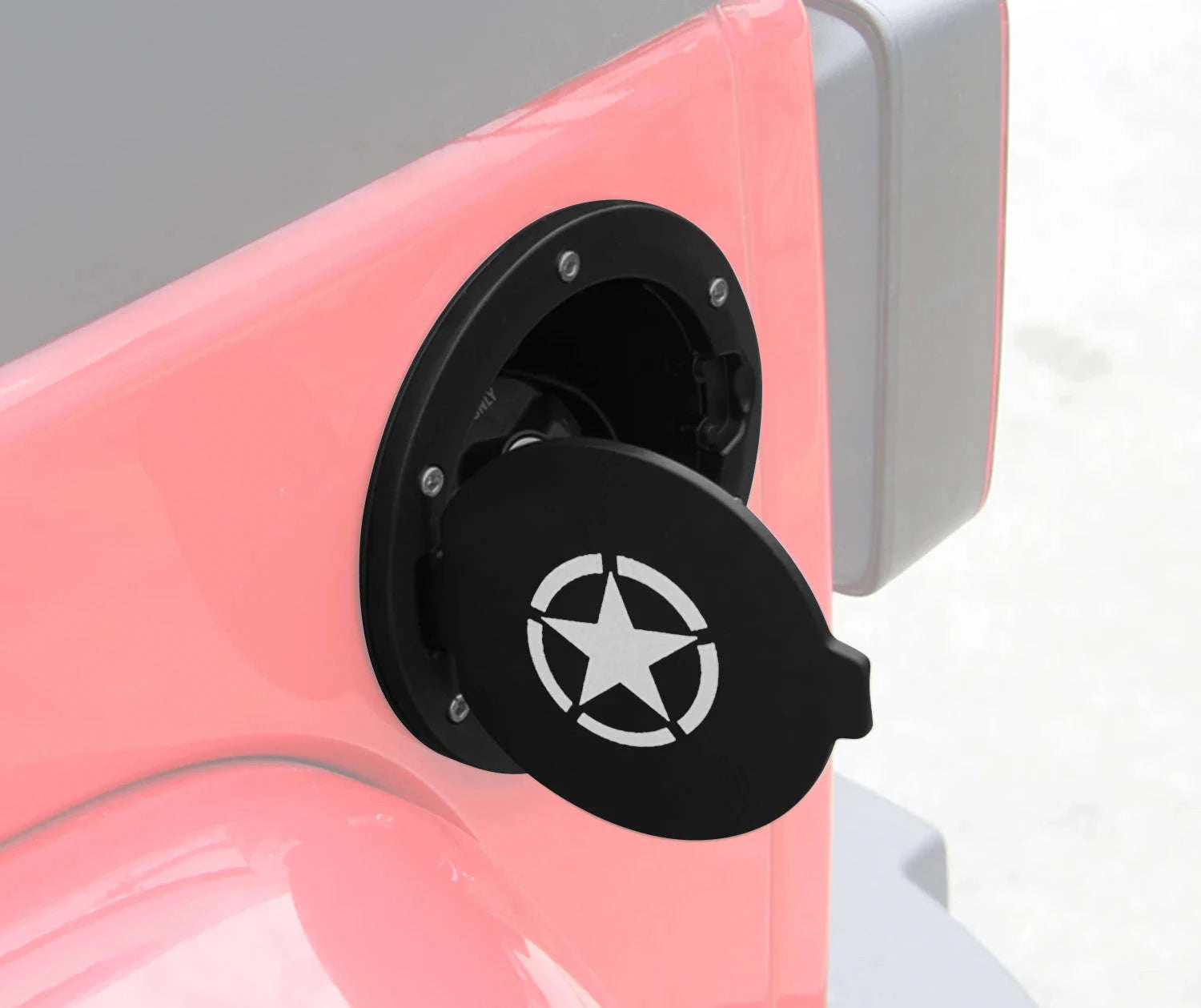 Pentagram Fuel Tank Cap Cover for Jeep Wrangler JK JKU 2007-2017-White Pentagram