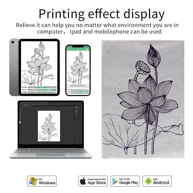 Peripage A40 Mini Portable Thermal Printer-With 15paper