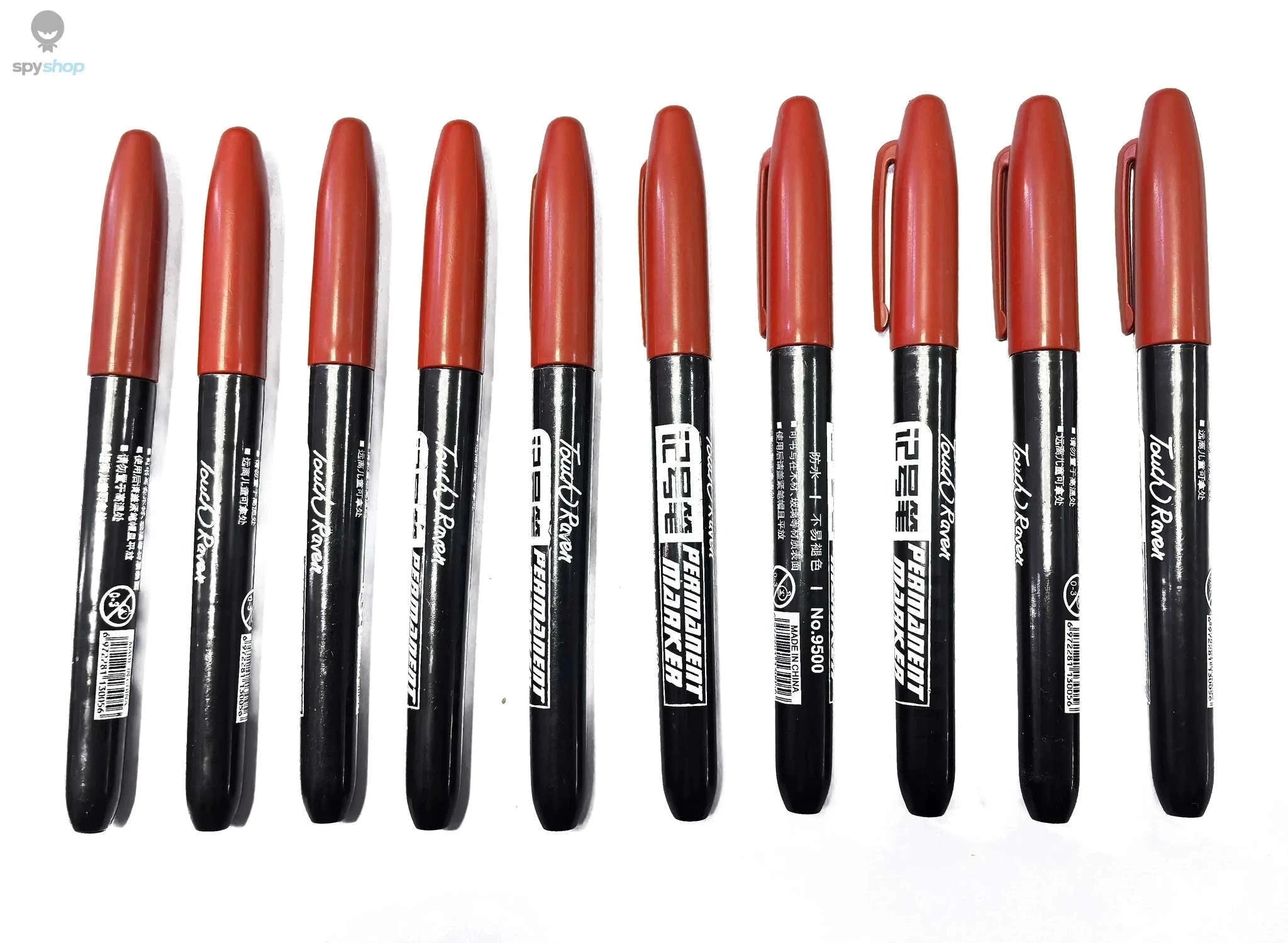 Permanent Marker Pen Set for Clean, Waterproof Lines-5 Black 5 Blue