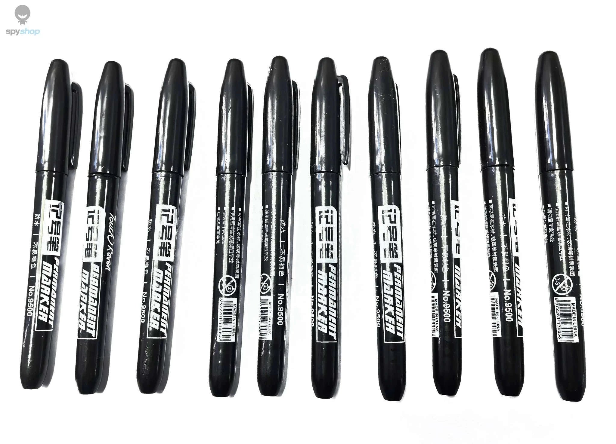 Permanent Marker Pen Set for Clean, Waterproof Lines-5 Black 5 Blue