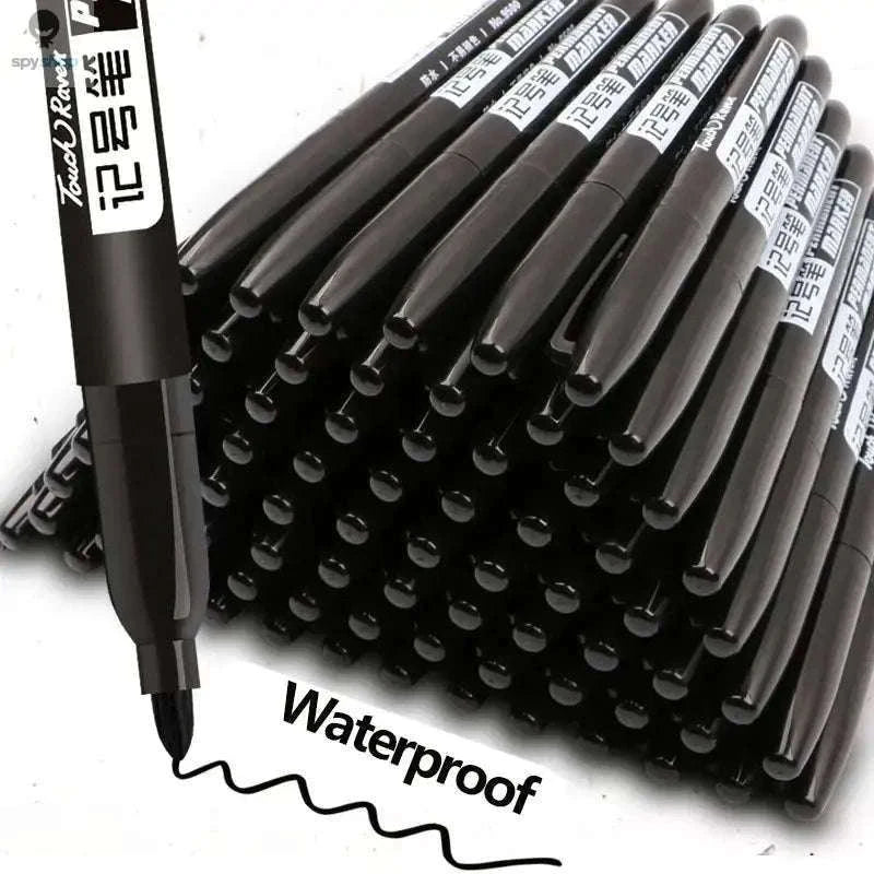 Permanent Marker Pen Set for Clean, Waterproof Lines-5 Black 5 Blue