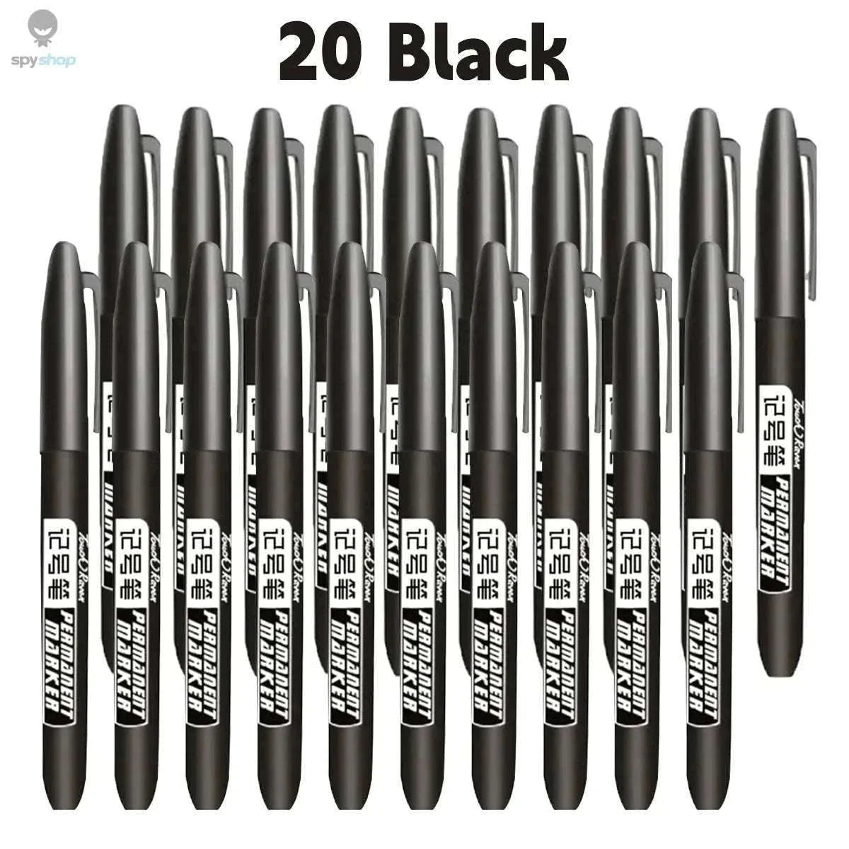 Permanent Marker Pen Set for Clean, Waterproof Lines-5 Black 5 Blue