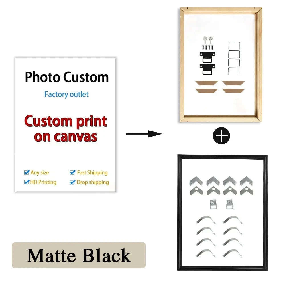 Personalized Canvas Print-canvas and frame set / 100x150CM