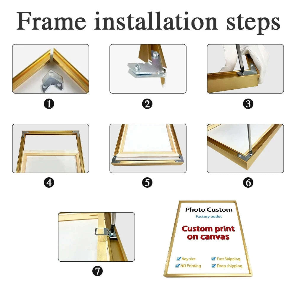 Personalized Canvas Print-canvas and frame set / 100x150CM