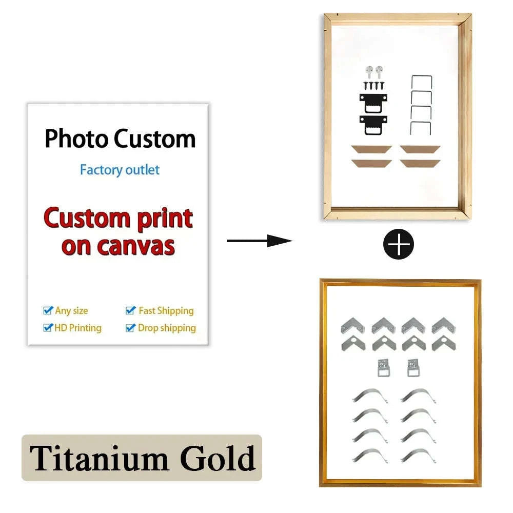 Personalized Canvas Print-canvas and frame set / 100x150CM