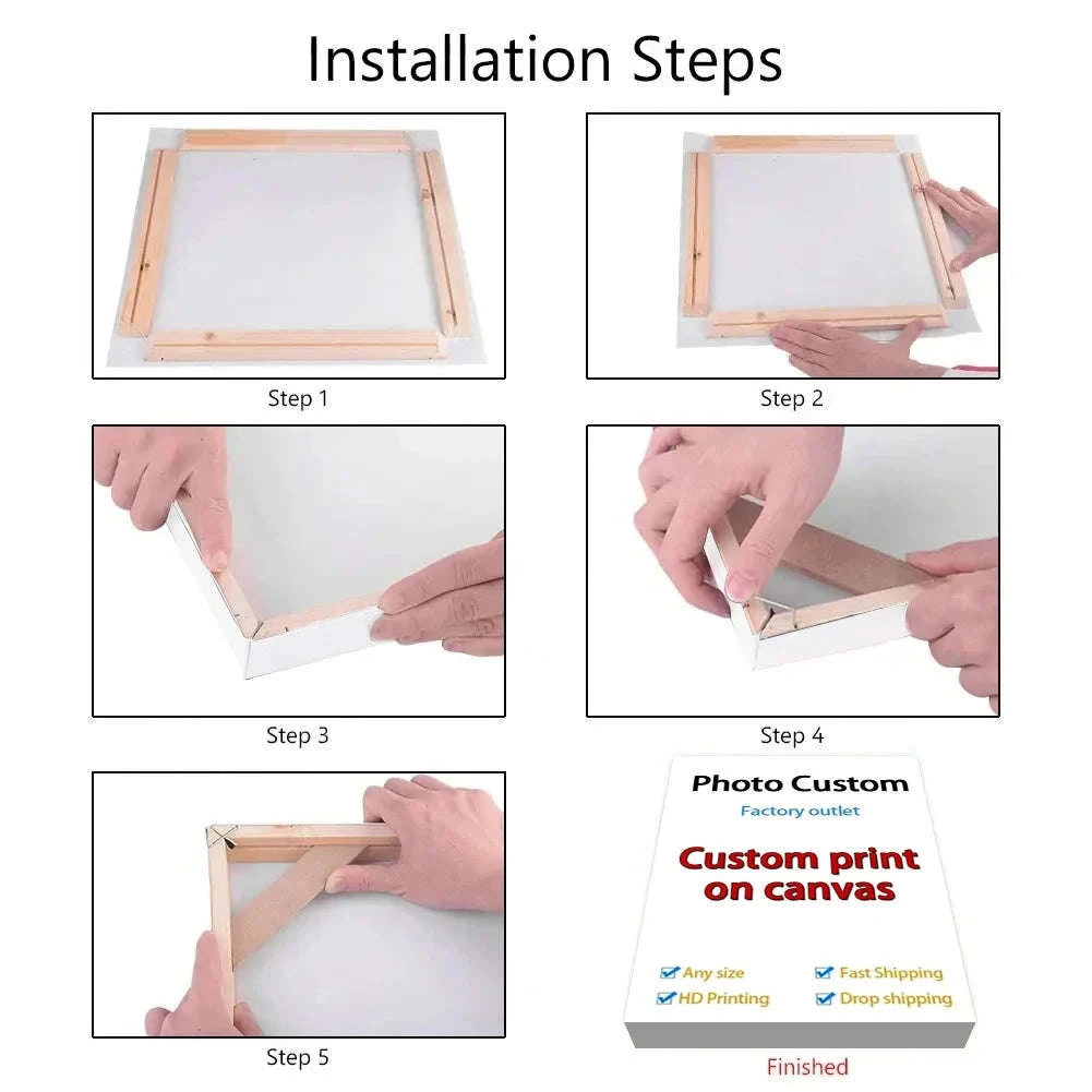 Personalized Canvas Print-canvas and frame set / 100x150CM