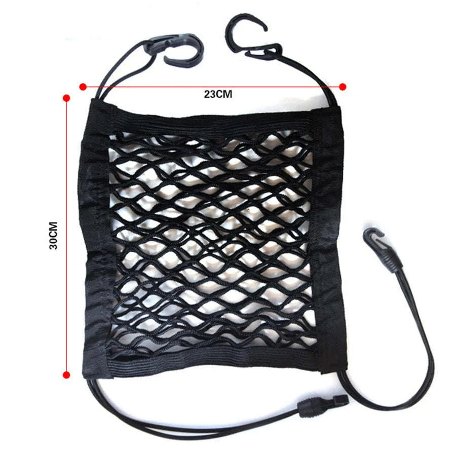 Pet Car Barrier with Safety Mesh Storage Bag-Black