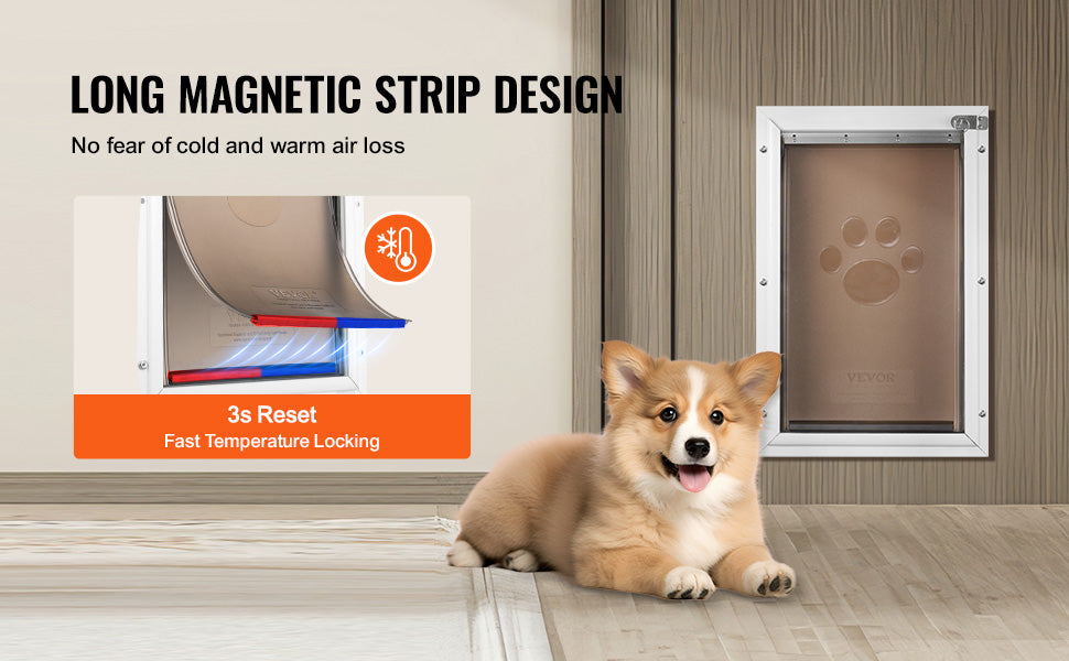 Magnetic Pet Door Replacement Flap Weatherproof PVC Dog Door Insert