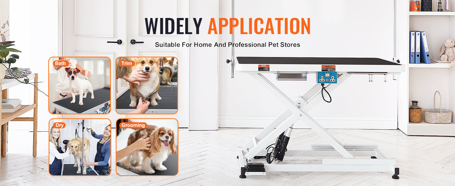 Electric Pet Grooming Table with Adjustable Arm for Large Dogs