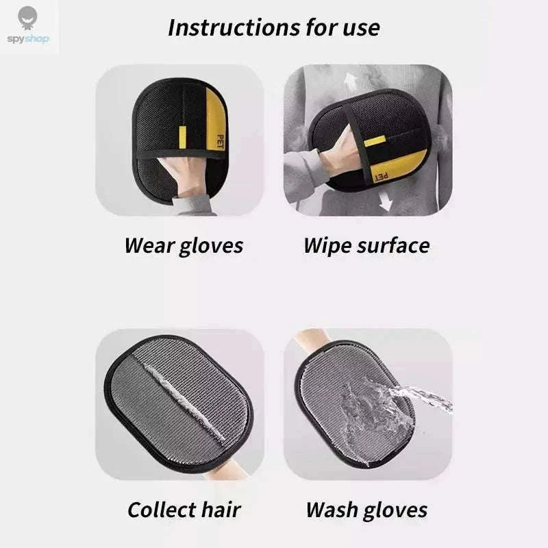 Pet Hair Cleaning Gloves for Gentle Grooming and Fur Removal-NEW 3pcs