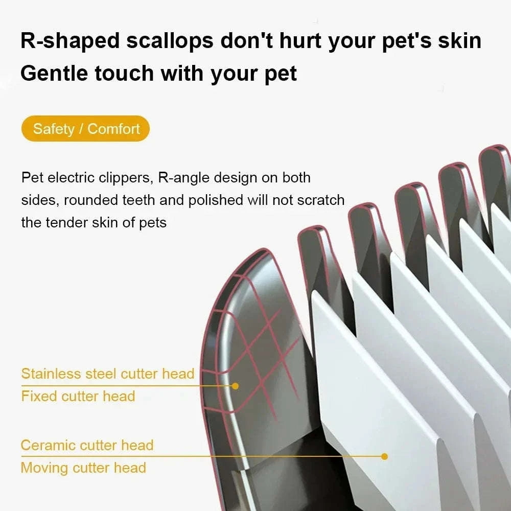 Pet Hair Clipper & Trimmer for Dogs and Cats-Gold