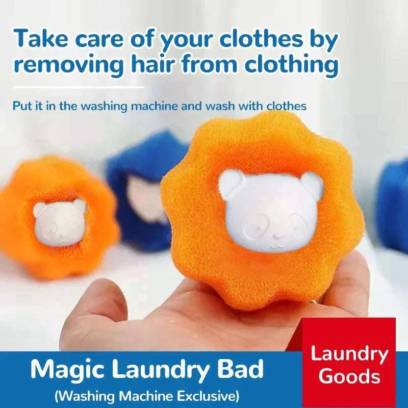 Pet Hair Collector Laundry Balls for Cleaner, Fresher Washes-Blue 6Pcs