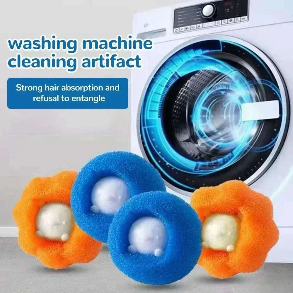 Pet Hair Collector Laundry Balls for Cleaner, Fresher Washes-Blue 6Pcs