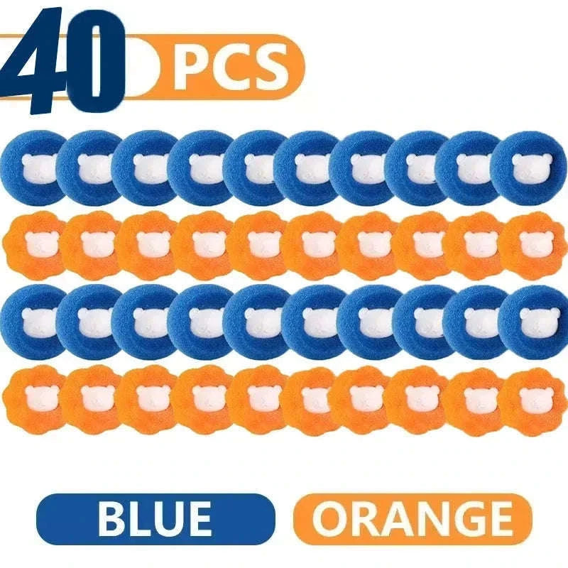 Pet Hair Collector Laundry Balls for Cleaner, Fresher Washes-Blue 6Pcs