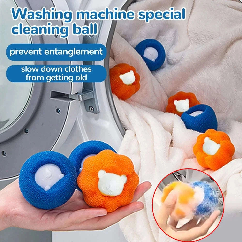 Pet Hair Collector Laundry Balls for Cleaner Laundry-Blue 6Pcs