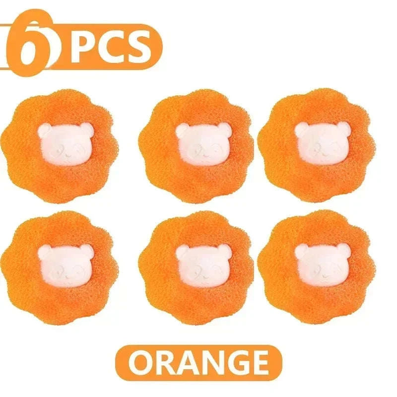 Pet Hair Collector Laundry Balls for Cleaner Laundry-Blue 6Pcs