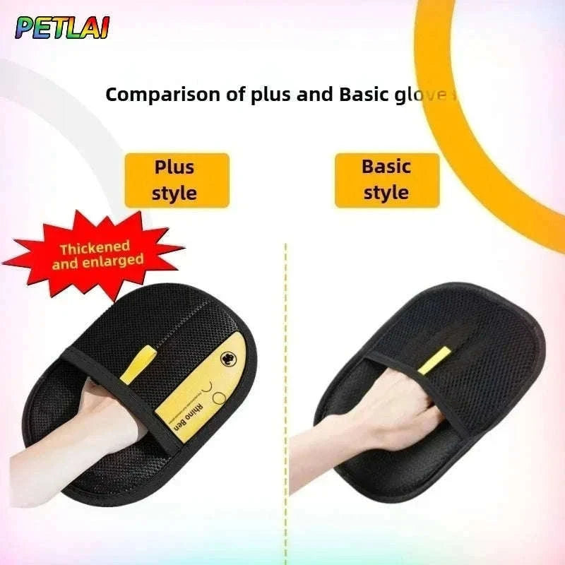 Pet Hair Removal Gloves for Cats and Dogs, Silicone Bristles-Basic