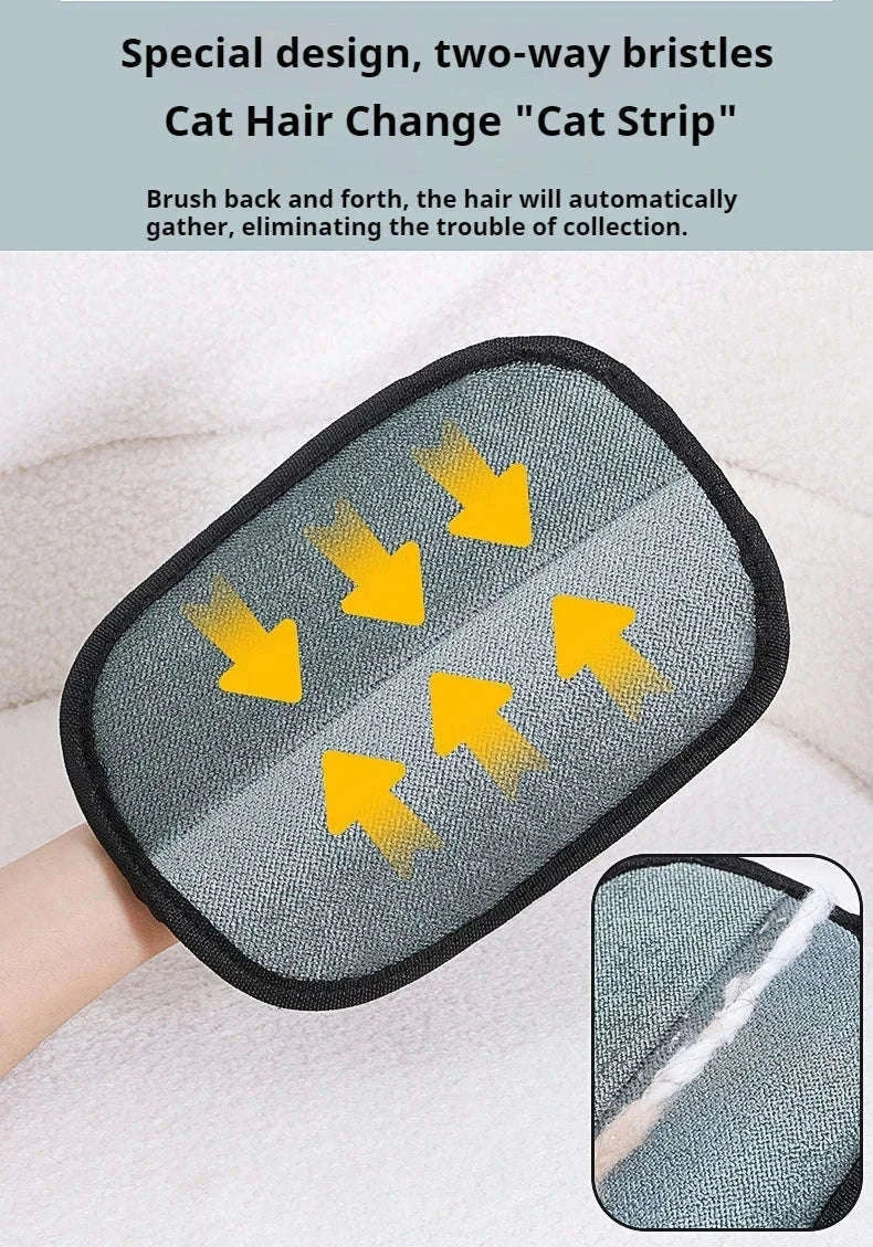 Pet Hair Removal Gloves for Cats and Dogs, Silicone Bristles-Basic
