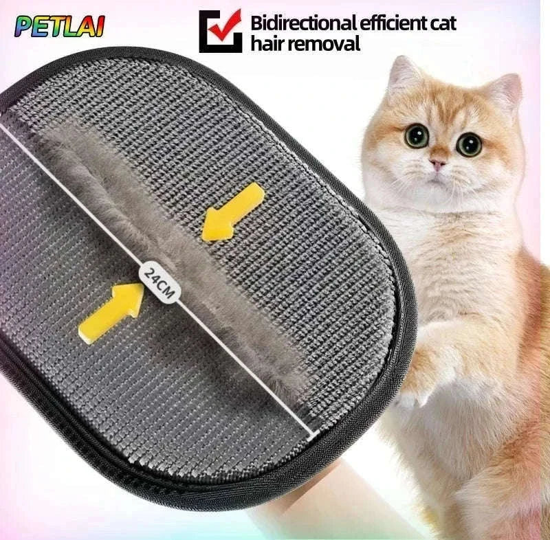 Pet Hair Removal Gloves for Cats and Dogs, Silicone Bristles-Basic