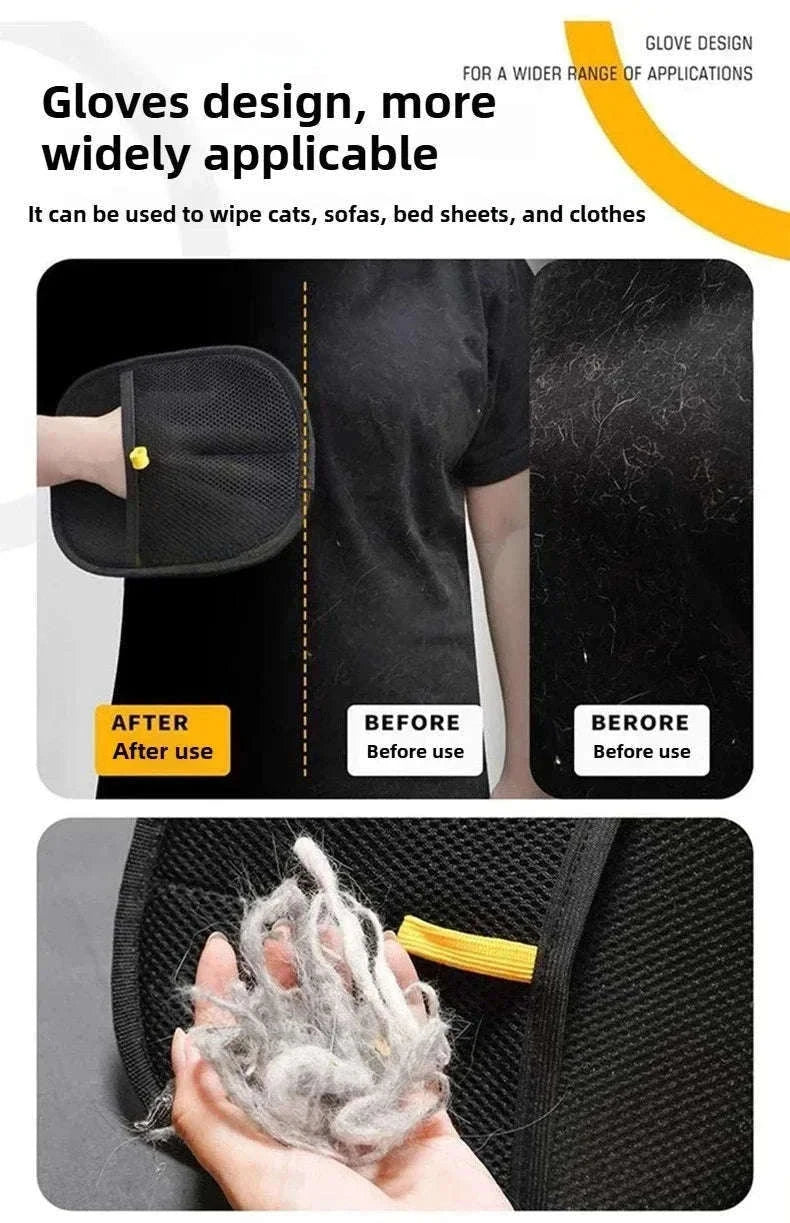 Pet Hair Removal Gloves for Easier Grooming and Cleaner Surfaces-5PCS