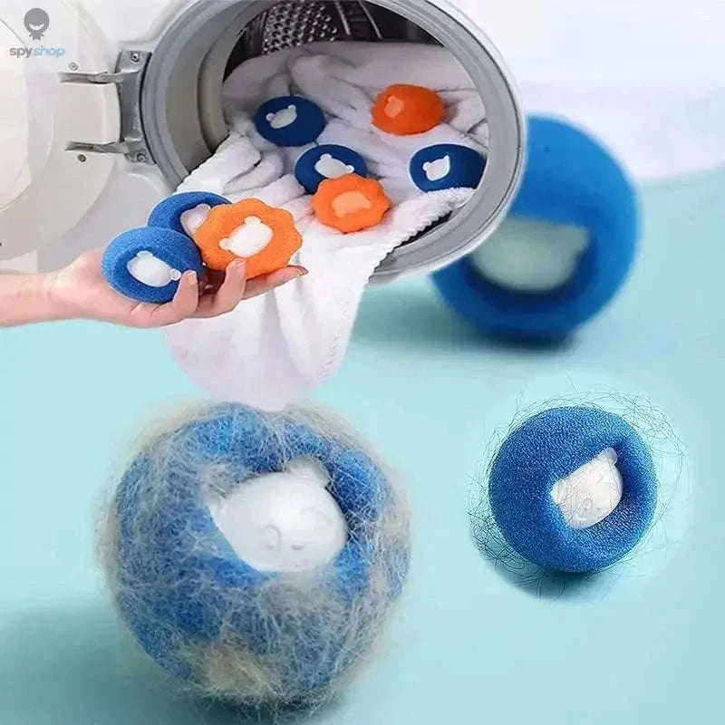 Pet Hair Remover Laundry Balls for Cleaner Clothes-Blue-3PC / 58x58x5mm