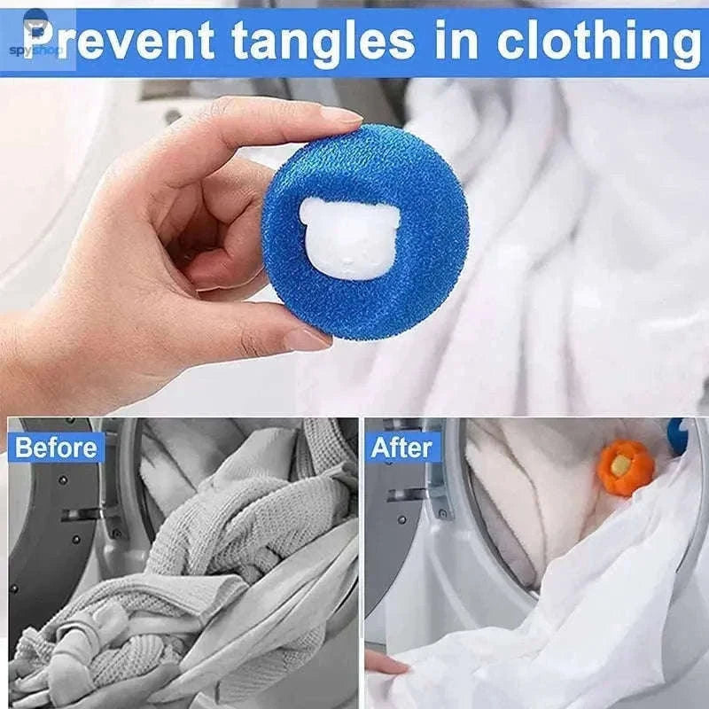 Pet Hair Remover Laundry Balls for Cleaner Clothes-Blue-3PC / 58x58x5mm