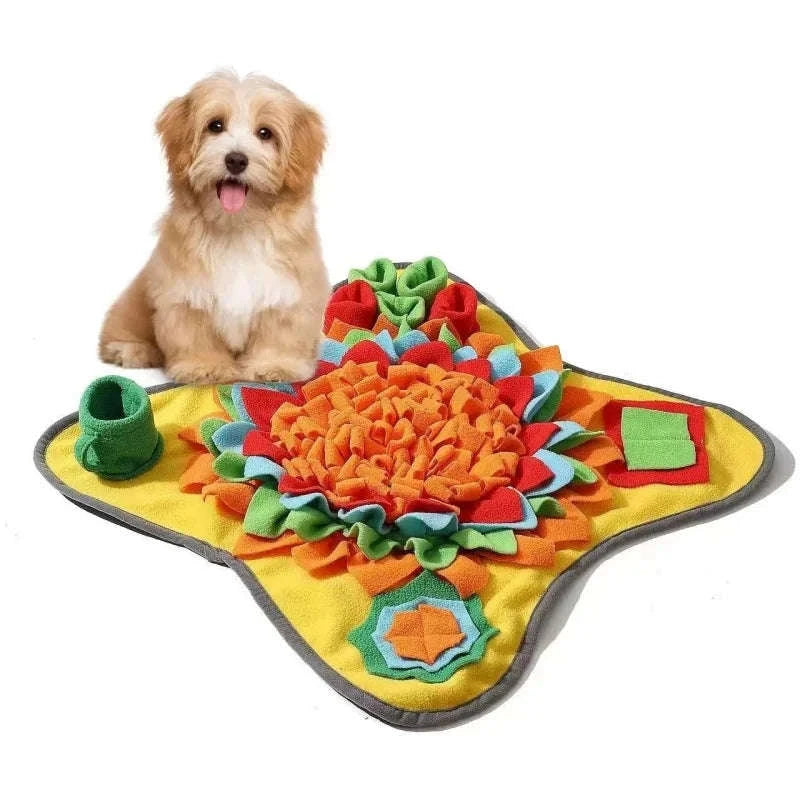 Pet Sniffing Training Mat for Dogs & Cats-Yellow