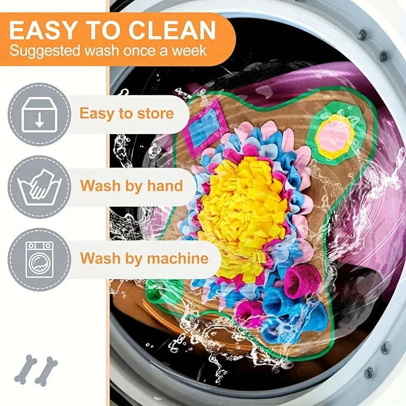 Pet Sniffing Training Mat for Dogs & Cats-Yellow