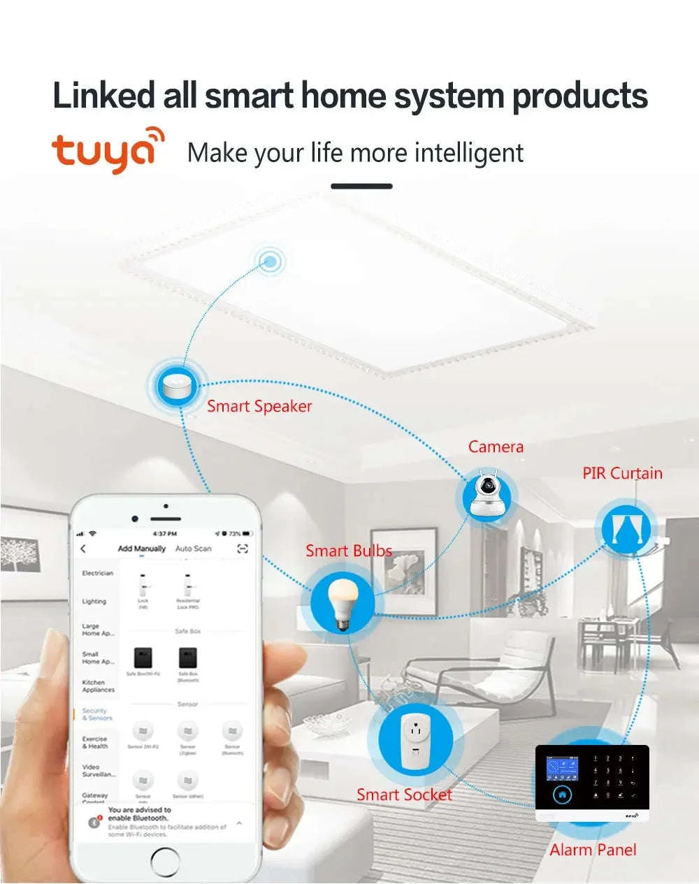 PGST PG103 Smart Home Alarm System-PA-442-1 / UK Plug / CHINA