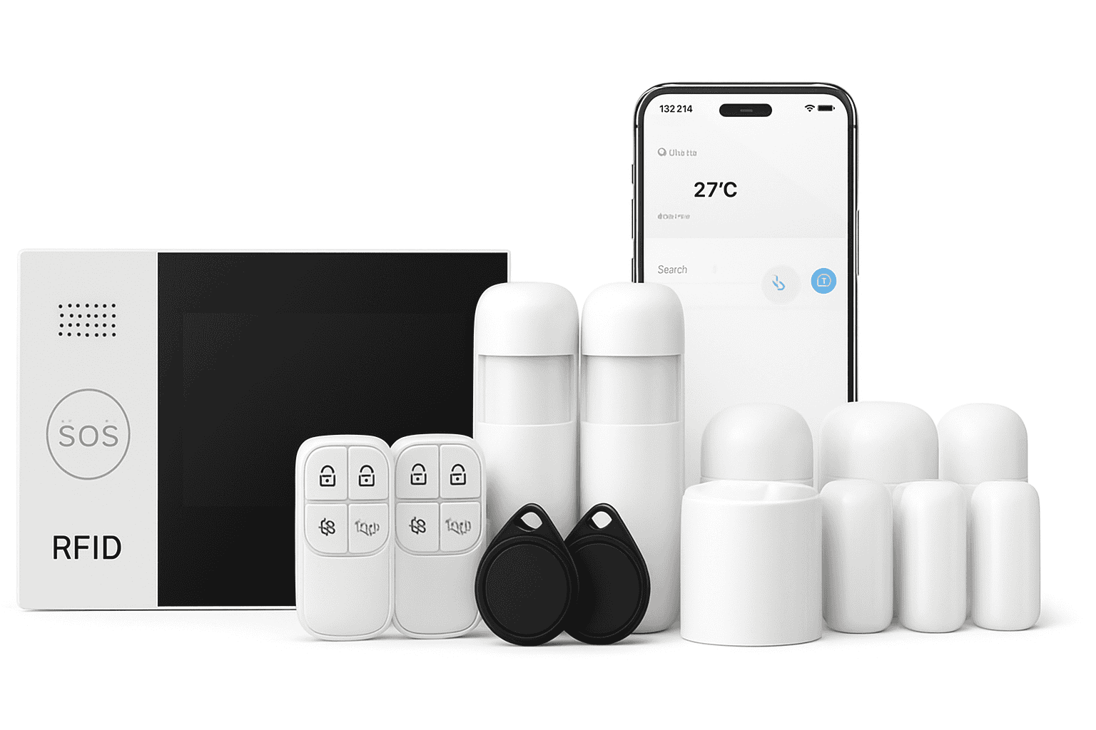 PGST WiFi 4G Tuya Smart Home Alarm System-4G WiFi Kit A / UK Plug / CHINA