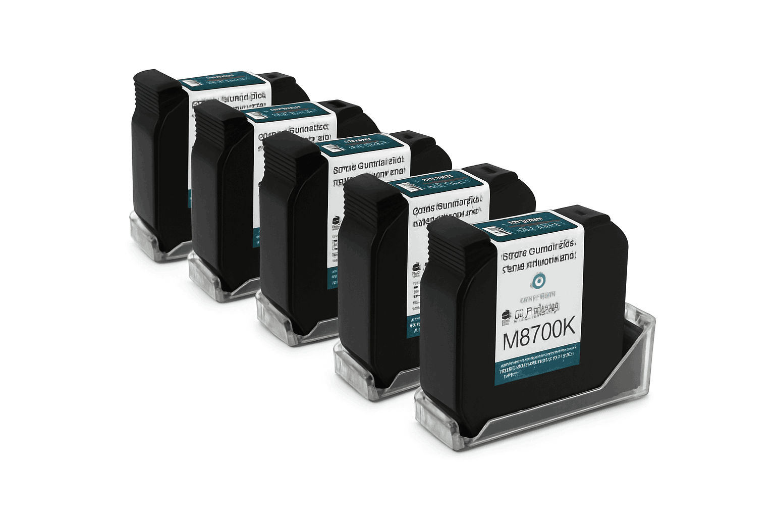 Phezer Quick-Dry Black Ink Cartridge 12.7mm for Handheld Inkjet Printers-Black-1pc