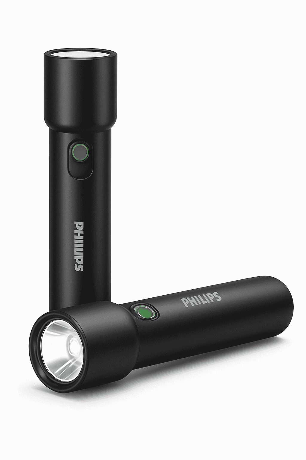 Philips EDC Rechargeable LED Flashlight for Everyday Carry-BLACK / S / black|Fixed Focus|18650