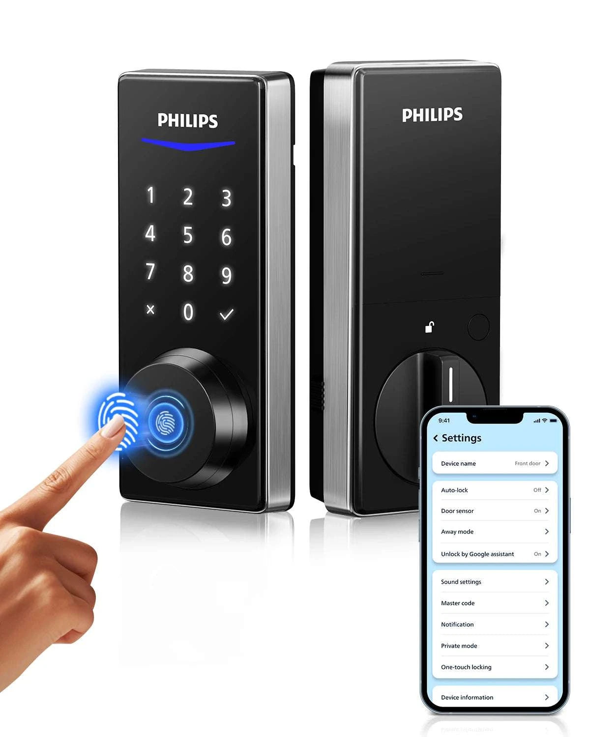 Philips Fingerprint Smart Lock with App Control & Auto Lock-Matte Black / United States / Other