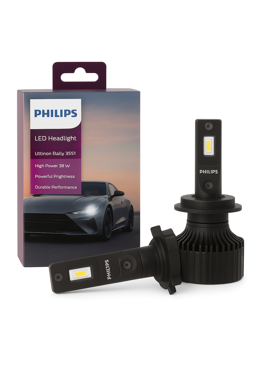 LED фарове за глава H4 H7 H11 HB3 HB4 HIR2 6500K 2 броя