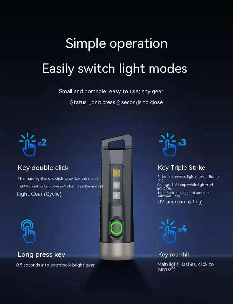 Philips SFL1121 Mini Rechargeable Keychain LED Flashlight-SFL1121