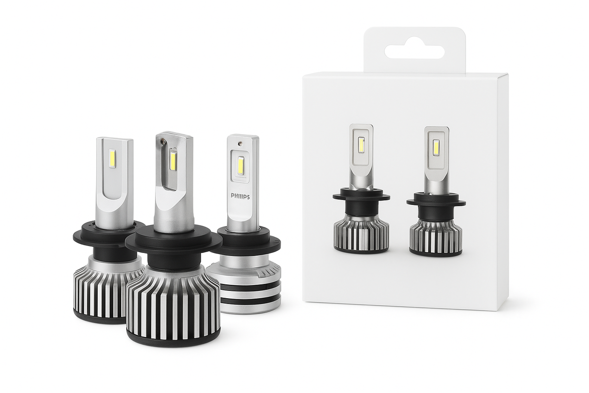 Philips Ultinon Essential G2 LED H1 H4 H7 H8 H11 H16 HB3 HB4 H1R2 9003 9005 9006 9012 6500K Autó Fényszóró Gőzmentes Lámpa (2 Pack)