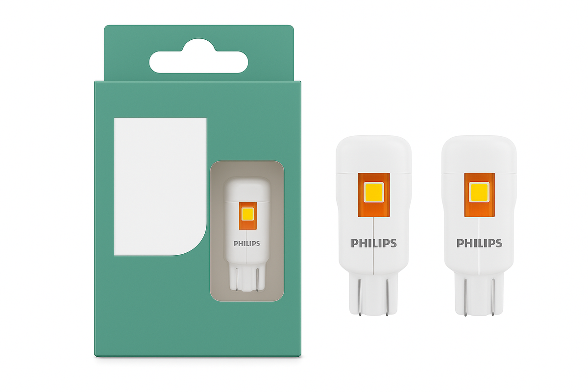 Lâmpadas LED T10 W5W 6000K Brilho Branco Pacote de 2