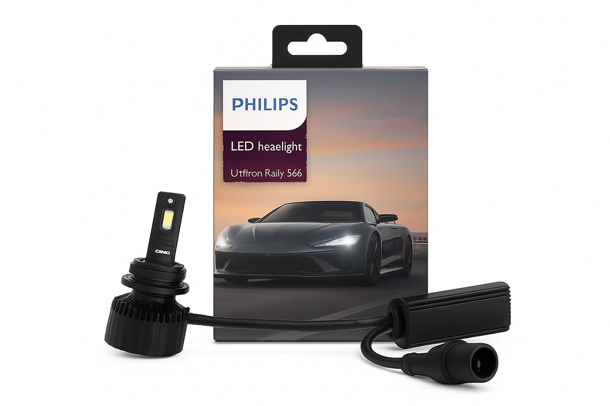 Philips Ultinon Rally 3551 H11 Faro LED per Auto 100W 9000LM Alta Potenza Super Luminous 6500K Bianco Lampade Retrofit LUM11362U3551X2