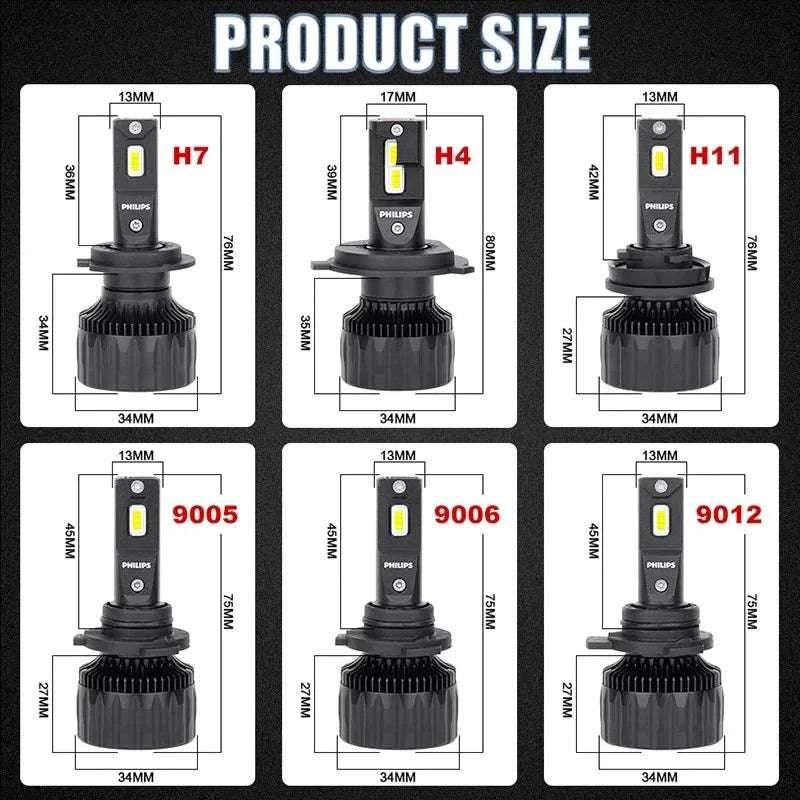 Philips Ultinon Rally 3551 LED Headlight Bulbs 6500K 50W-H18 1 pair