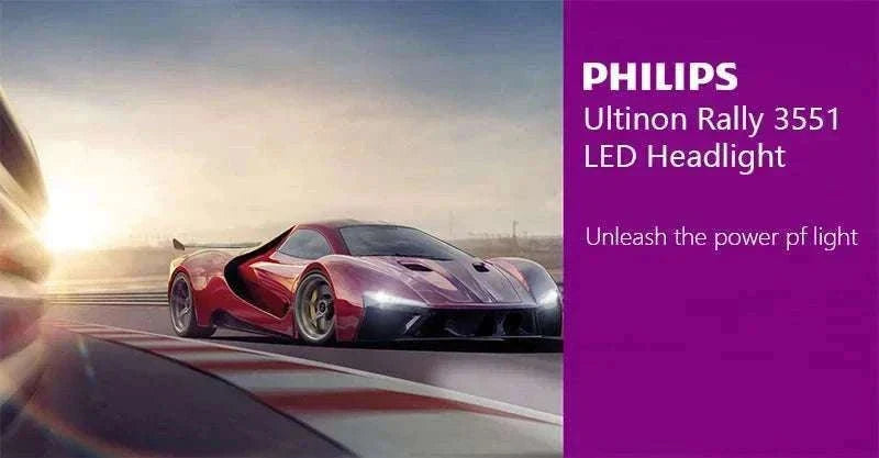 Philips Ultinon Rally 3551 LED Headlight Bulbs 6500K 50W-H18 1 pair