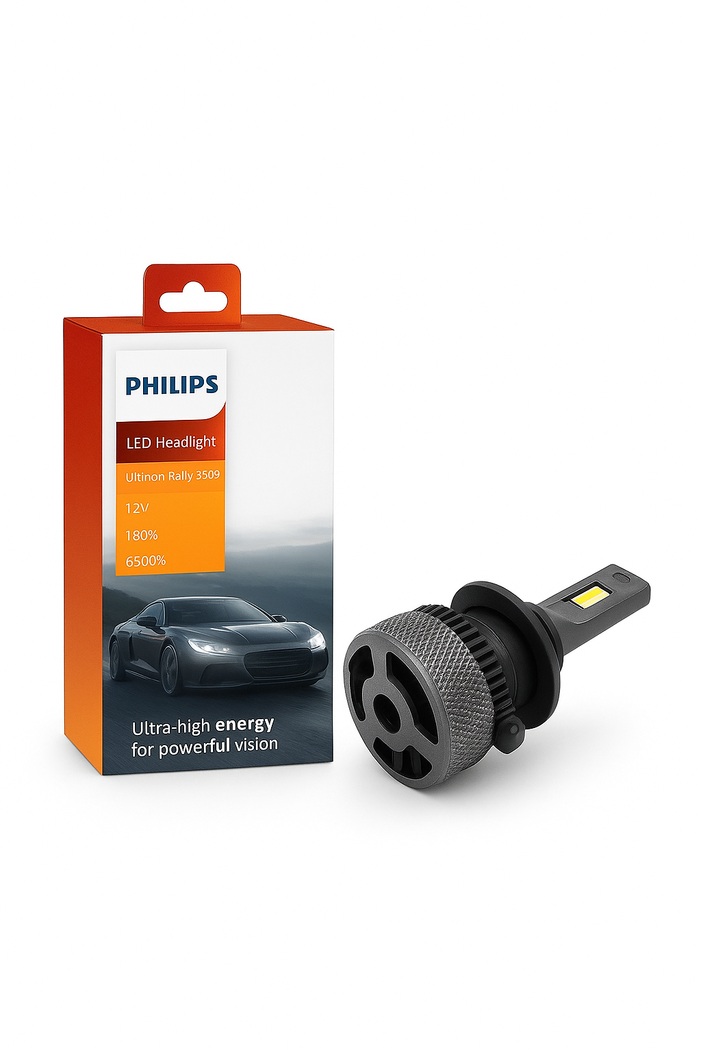 Philips Ultinon Rally 3590 H1 H4 H7 Car LED Headlight H8 H11 H16 HB3 HB4 HIR2 180W 15000LM High Power 6500K Cool White Lights - Spy-shop.com