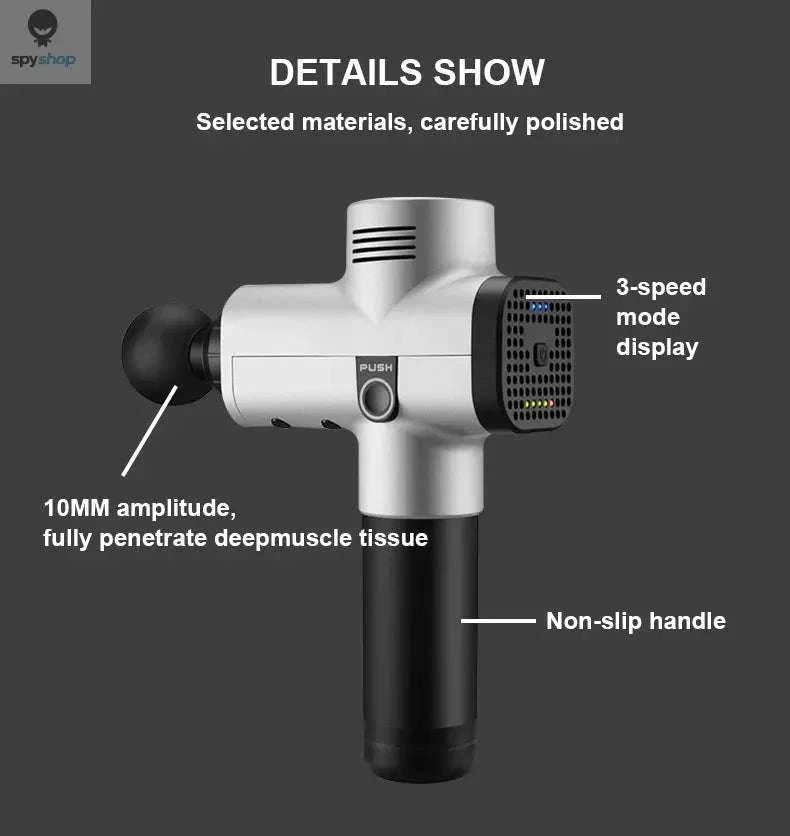 Phoenix A2 Deep Tissue Massager-LCD-6 Heads Sliver / EU Plug