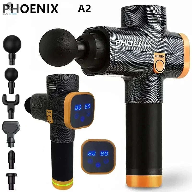 Phoenix A2 Deep Tissue Massager-LCD-6 Heads Sliver / EU Plug