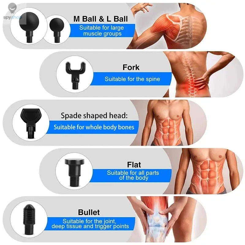 Phoenix A2 Deep Tissue Massager-LCD-6 Heads Sliver / EU Plug