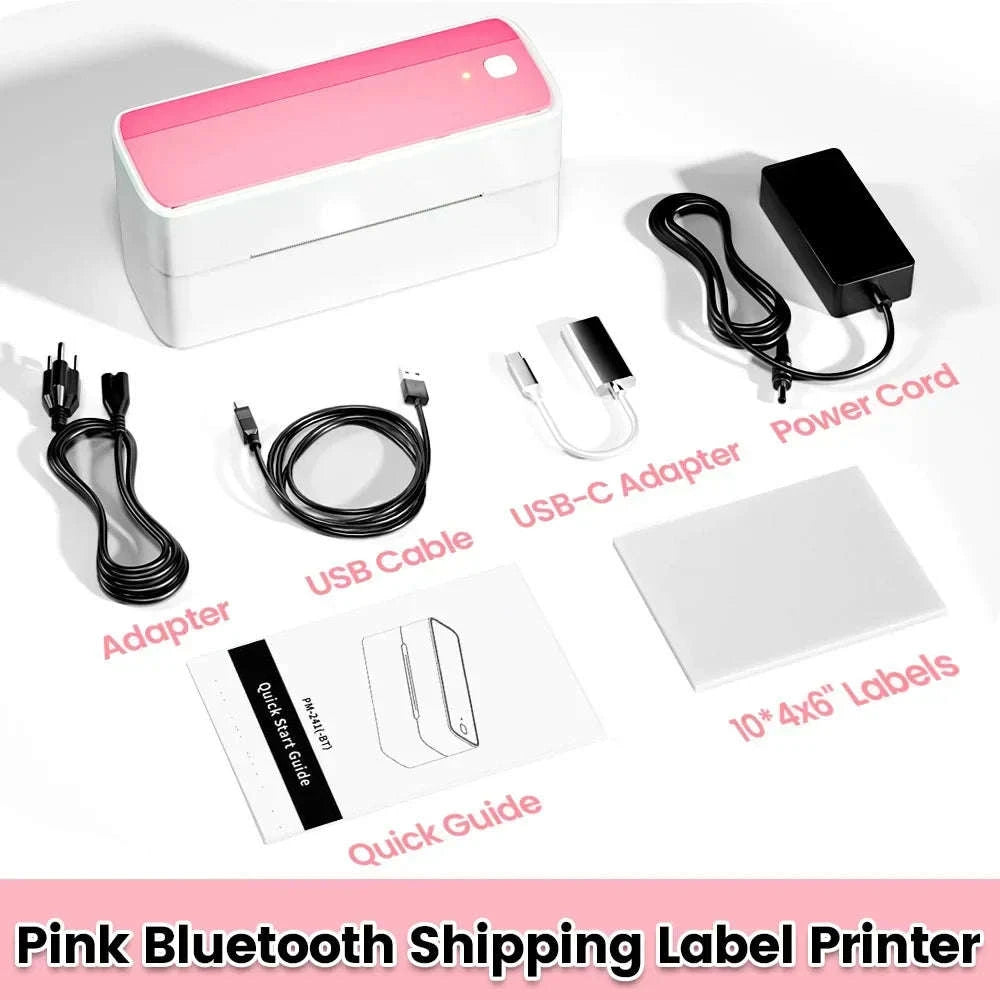 Phomemo 241 Bluetooth Thermal Label Printer for 4x6 Shipping Labels-Black 241BT / EU Plug