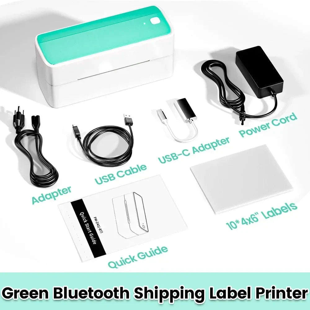 Phomemo 241 Bluetooth Thermal Label Printer for 4x6 Shipping Labels-Black 241BT / EU Plug