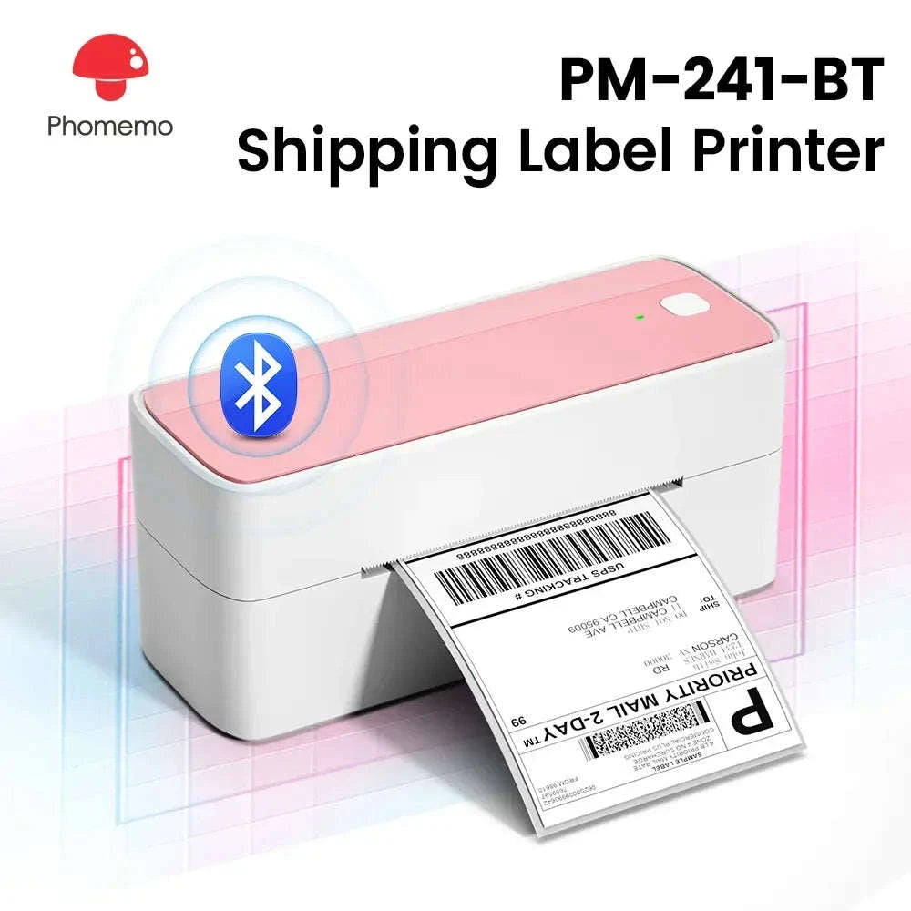 Phomemo 241 Bluetooth Thermal Label Printer for 4x6 Shipping Labels-Black 241BT / EU Plug