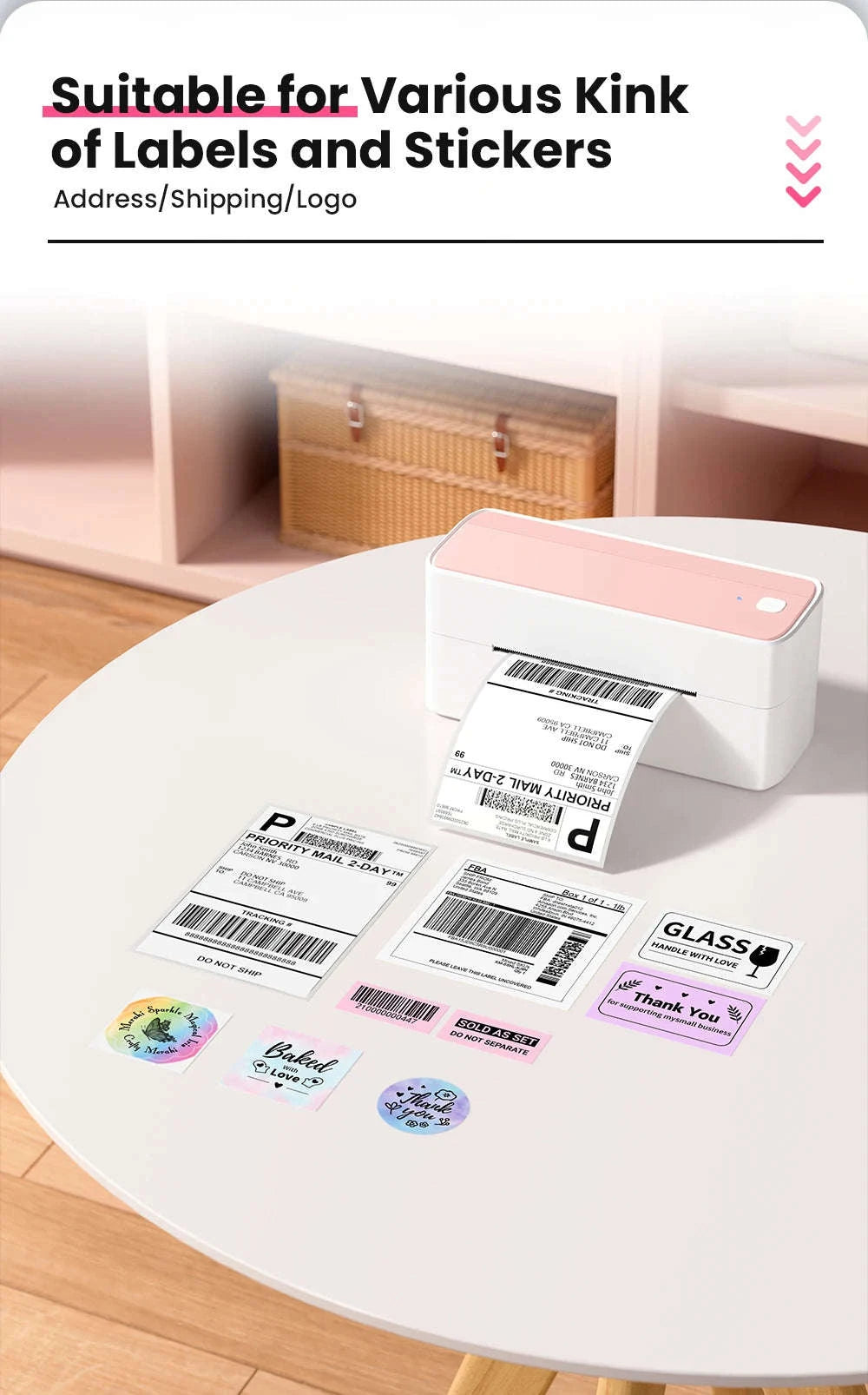 Phomemo 241 Bluetooth Thermal Label Printer for 4x6 Shipping Labels-Black 241BT / EU Plug