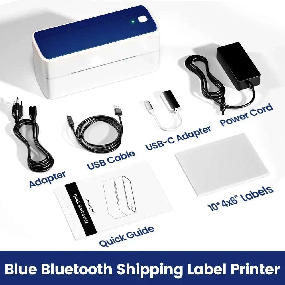 Phomemo 241 Bluetooth Thermal Shipping Label Printer 4x6-Black 241BT / EU Plug