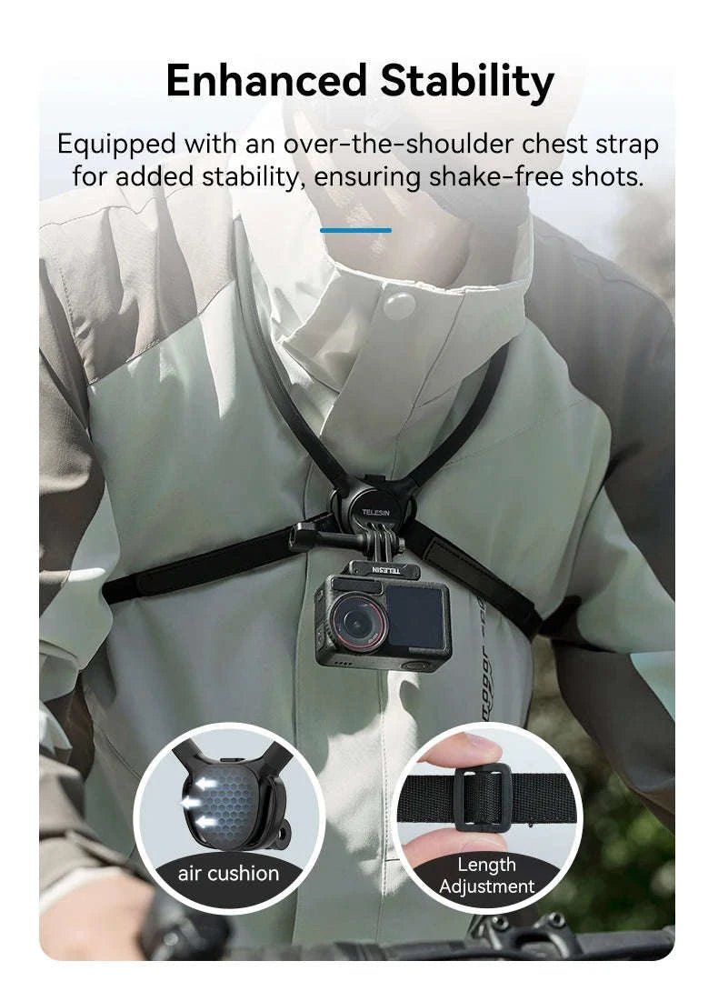 Phone Action Camera Neck Hold Mount by TELESIN-2 in 1 Phone camera